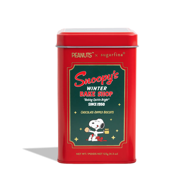 Snoopy's Treats Chocolate-Dipped Biscuits Tin (Peanuts Holiday 2026)